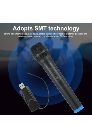 Yunboo Kablosuz El Mikrofonu - Usb Alıcılı, 50m Menzilli, Profesyonel Ses Kalitesi