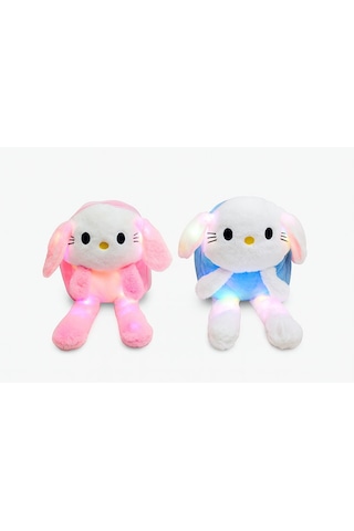 Cosmos Işıklı Peluş Oynar Kulaklı My Melody Ve Cinnamoroll Sırt Çantası Çok Renkli