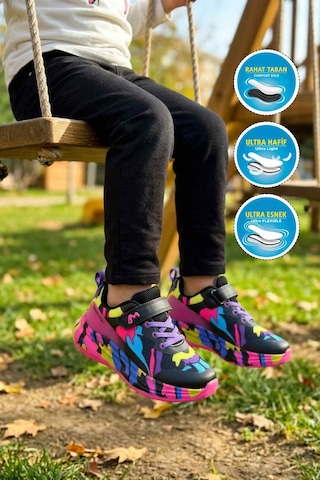 Marcokids Marco Kids 26y333 F Siyah Kız Çocuk Spor Ayakkabı