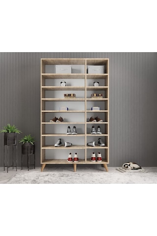 Duke 3 Kapaklı Ayakkabılık Meşe 120 Cm M1