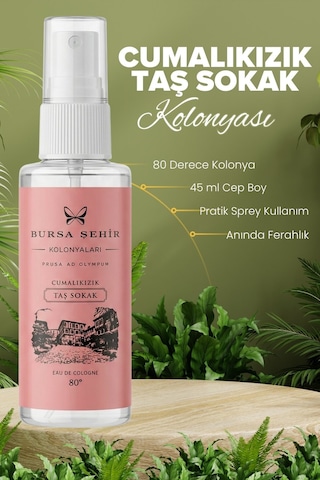Bursa Şehir Kolonyaları, Cumalıkızık Taş Sokak Kolonyası, Mini Kolonya, Sprey Kolonya