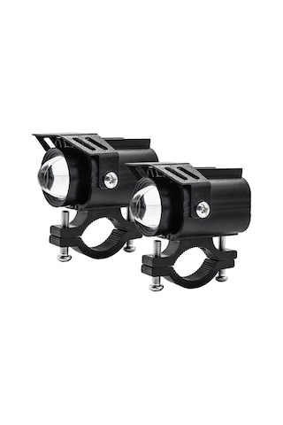 Xindoker Motosiklet Spot Lambası Çift Paket Siyah 60w 9-80v 4 Işık Modu Beyaz/sarı/sarı+beyaz/flash 200m Etkili Mesafe Zes-3570 Işık Pilleri