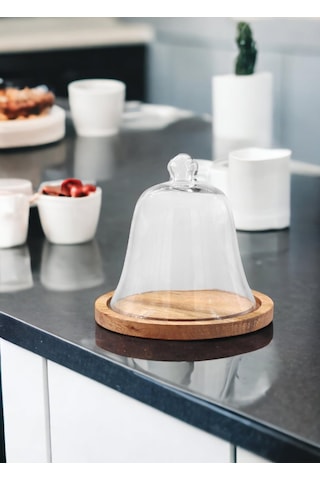 The Mia Madera Kek Saklama Fanusu 20 x 21 x 21 CM