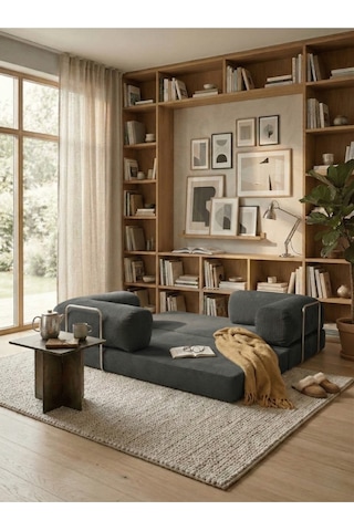 Reflekta Sünger Koltuk Rollpack Kanepe Relax 90x190 Yatak Koltuk Demonte Antrasit