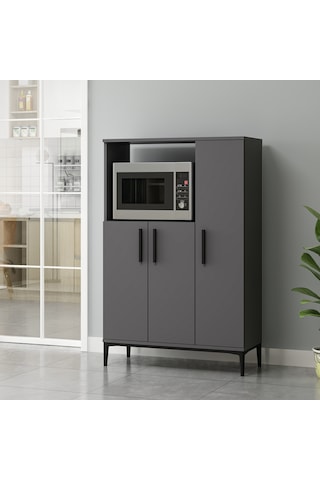 Dekorosso Anova Çok Amaçlı Mikrodalga Fırın Dolabı Antrasit