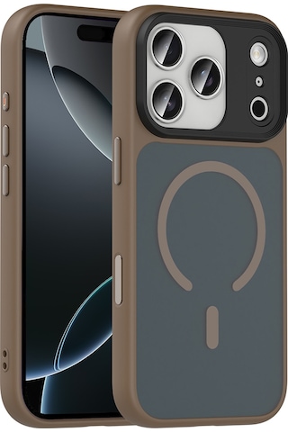 Nihcase Apple Uyumlu iPhone 17 Pro Max Kılıf Mat Manyetik Şarj Özellikli Flet Armor Kapak
