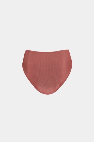 Açelyaokcu Premium Biye Detaylı Rhea Yüksek Bel Kadın Bikini Altı Gülkurusu