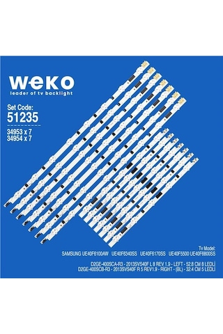 Wkset-6235 34953x7 34954x7 D2ge-400sca/b 14 Adet Led Bar Tvnizi Açıp İçindeki Led Barla Birebir Aynısı Olduğunu Görmeden Almayınız. Sonrasında İade Almamaktayız. Beyaz