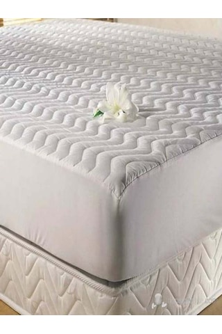 Elif Ada & Merya Çift Kişilik Pamuklu Kapitone Sıvı Geçirmez Fitt Yatak Koruyucu Alez