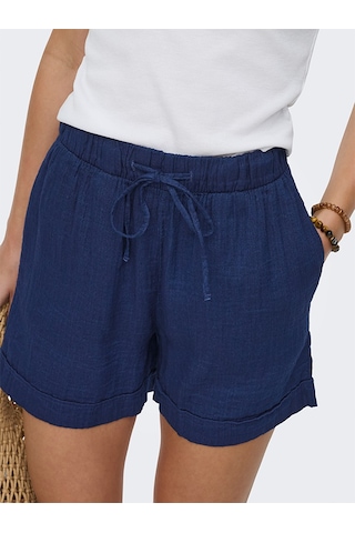 Only Onlleonı Seersucker Pull Up Shorts Wvn Kadın Blue Şort - 15367288 Mavi
