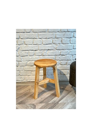 Ahsap Üç Ayak Çok Kullanimli Tabure Kiraz 27x45 Cm Cin011