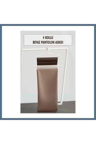 Buradabulabilirsin Beyaz Pantolon Askısı & Dolap Düzenleyici Askı Bbz