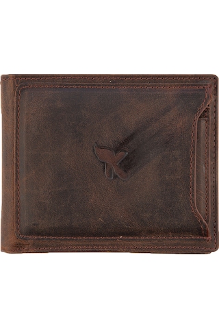 Hakiki Deri Erkek Cüzdan Eskitme Kahve Kahverengi