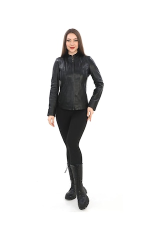 New Zaya Leather Kadın Hakiki Kuzu Deri Ceket