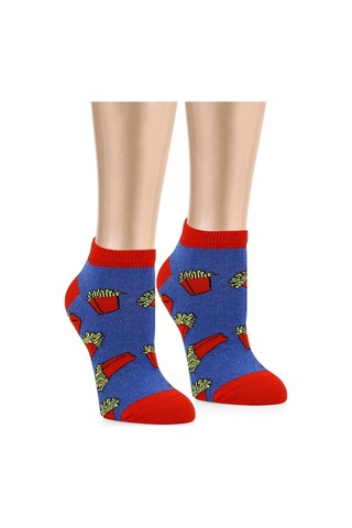 Ozzy Socks 5 Çift Eğlenceli Desenler Kadın Patik Çorap Ozzyp007 Çok Renkli