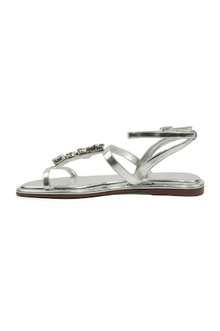Nine West Ophelı 6fx Gümüş Kadın Düz Sandalet 000000000102052481 Gümüş