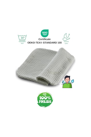 Rudu Breathe Easy Mentollu Yastık Kılıfı Visco Visko 60x40x14cm Beyaz - Yeşil
