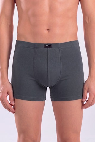 Arma Yıldız Füme Erkek Boxer Düz 3'lü Paket Pamuklu Likralı