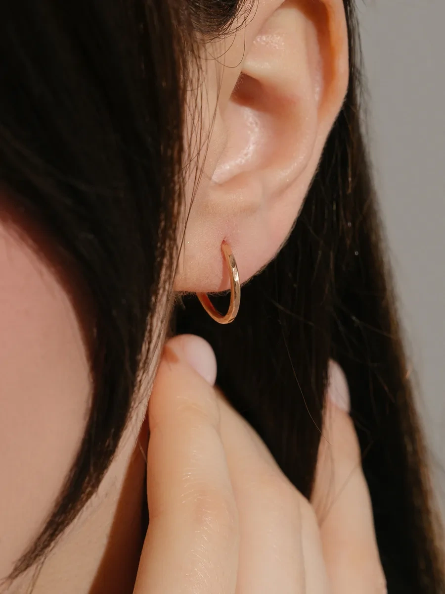 Serebro Rossii Congosu 1cm Elmas Kesimli Gümüş Küpel 4167002 Altın