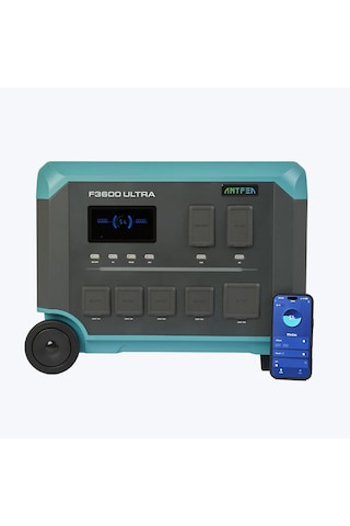 Antfea F3600 + 2 Adet Bf3600 Yedek Batarya + 4 Adet 400w Paneli + 2 Adet Paralelleme Kablosu 3.6 Kw / 12.3 Kwh / 1.6 Kw