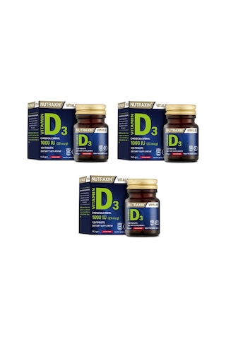 Nutraxin Vitamin D3 1000 Iu 120 Tablet 3 Adet