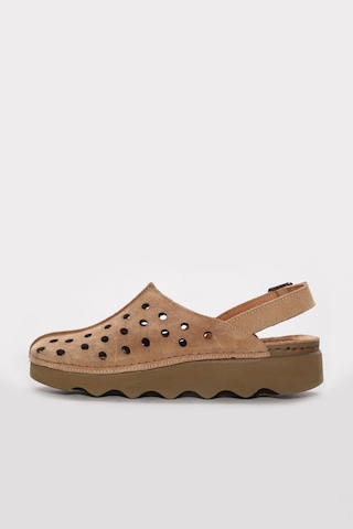 Fast Step Hakiki Deri Kadın Klasik Sandalet 972za3502 Camel