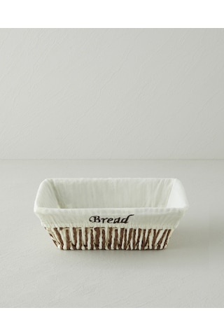 English Home Navera Kağıt Ekmek Sepeti 23,5x18x8 Cm Krem Krem