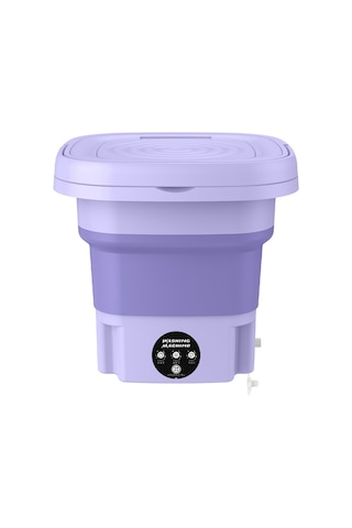 Hallow Portatif Çamaşır Makinesi Mor 8 L