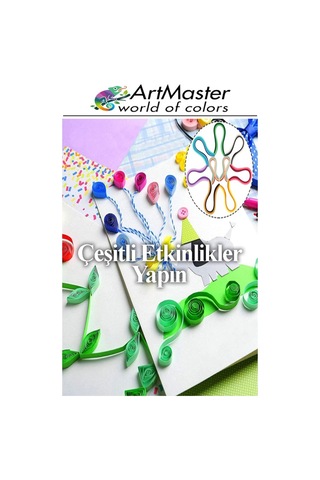 Quilling Seti İnce 5 Mm 1 Paket Karışık Renkli Quling Kağıt Katlama Kıvırma Sanatı Telkari Kuiling