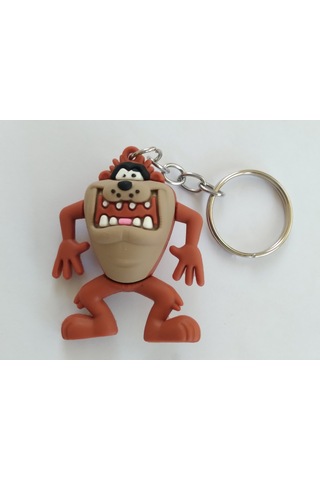 Tazmanya Anahtarlık 2 Adet Elastik - Tazmanya Maskot, Tazmanya Oto Anahtarlığı