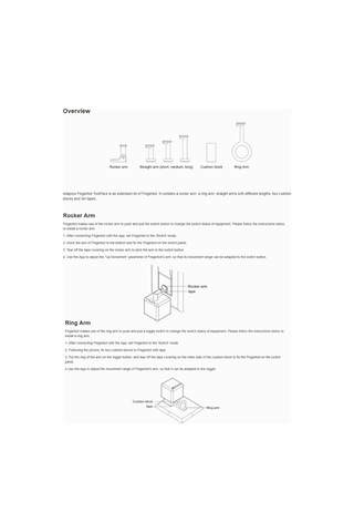 Geekyou Fingerbot Akıllı Robot Parçaları Seti: 5 Adet Değiştirilebilir Kollü + 2 Yastık Blok + 10 Çift Taraflı Bant