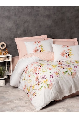 Cotton Box Ranforce Nevresim Takımı Çift Kişilik Emma Somon Çok Renkli