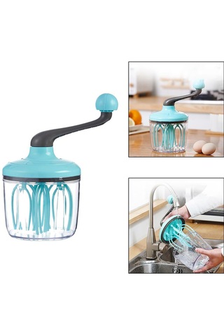 Homyl Plastik Manuel Yumurta Çırpıcı Un Karıştırıcı Yeşil