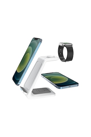 3 İn 1 Kablosuz Telefon Saat Şarj Standı 20w Wireless Stand