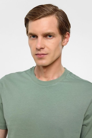 Su Yeşili Regular Düz Bisiklet Yaka Tişört-38580 Su Yeşili