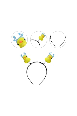 Genç Kız Yüz Yıkama Kafa Bantları Sevimli Sarı Ördek Şeklinde Diğer