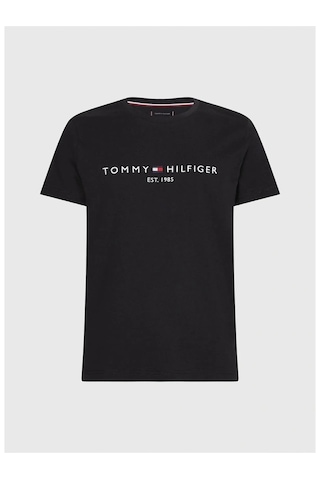 Tommy Hilfiger Sıfır Yaka Erkek T-shirt Siyah