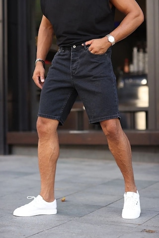 Kaizer Denim Erkek Siyah Baggy Şort Siyah