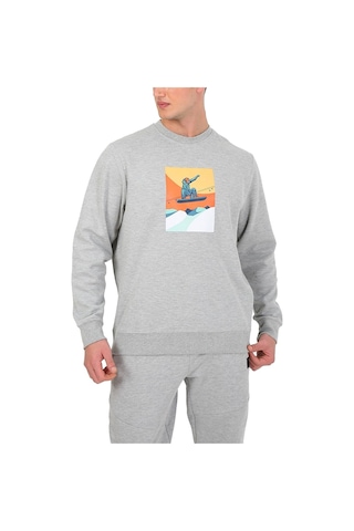 Esqudo Snowboard Erkek Sweatshirt ESWTP0006  Gri XL