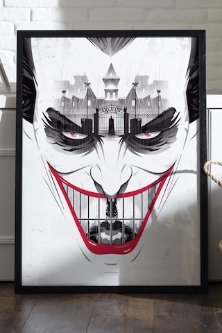 Batman: Arkham Origins Siyah Ahşap Çerçeveli Poster, Dekoratif Oyun Duvar Tablosu