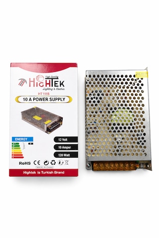 12v 10a Metal Kasa Güç Kaynağı Ip20 120w Kalın Kasa Trafo Adaptör