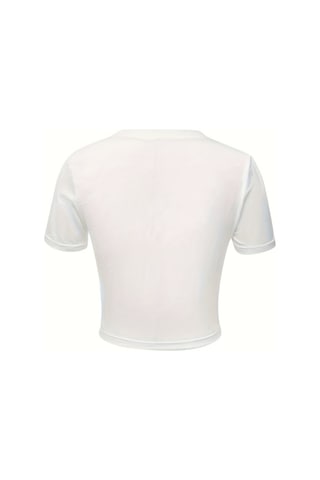 Nevermind Kadın Crop Baby Tee Çilek Baskılı Dar Kesim %100 Pamuk Y2k Esteti Beyaz