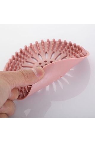 Yuvarlak Lavabo Ve Küvet Süzgeci, Lavabo Tıkacı Gider Koruyucu Pembe Renk 1 Adet M-140 Silikon Diğer
