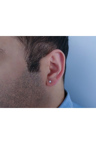 Sirius Pırlanta F Renk 0.13 Karat Erkek Küpesi  0804E0119