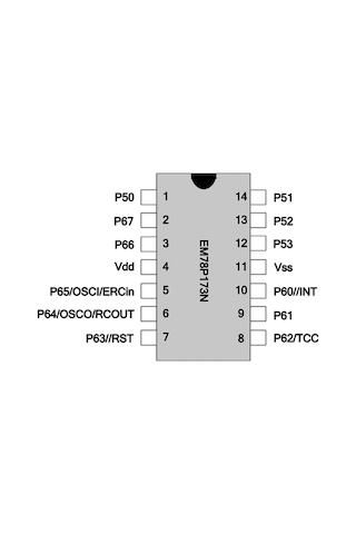 Em78p173nso14j 8-bit 4mhz Smd Mikrodenetleyici Sop14