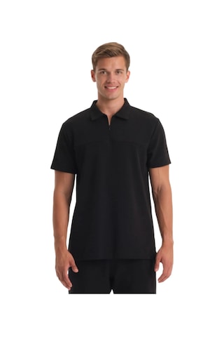 Gsstore Galatasaray Lisanslı Polo Yaka Siyah T-shirt Lazer Kutu