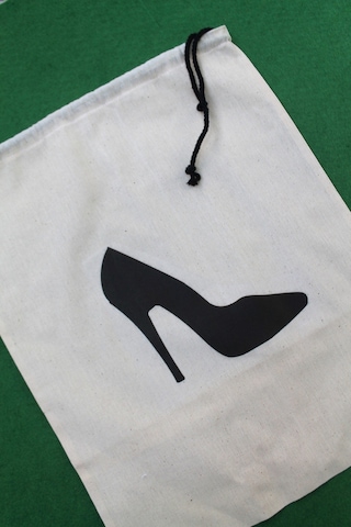 2 Adet Stiletto Baskılı Keten Ayakkabı Poşeti - Ayakkabı Düzenley