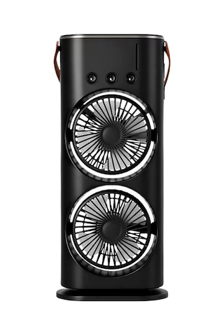 Northcity Rgb Işıklı Spreyli Masa Fanı Çift Motorlu Güçlü Üflemeli Taşınabilir Fan