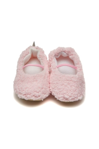 First Step Suni Yünlü Peluş Pembe Anne Terlik ve Bebek Panduf (Terlik ve Panduf Ayrı Satılmaktadır) Pembe