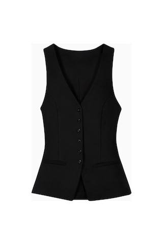 Because Of Alice Tailored V - Neck Hourglass Waistcoat V Yaka Kadın Yelek Siyah